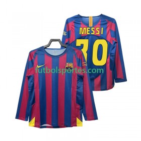 Camiseta FC Barcelona Lionel Messi 30 Champions League 2006 Retro Primera Equipación 2005 Manga Larga